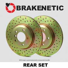 REAR SET BRAKENETIC Sport Cross Drilled Brake Disc Rotors BNS34061.CD