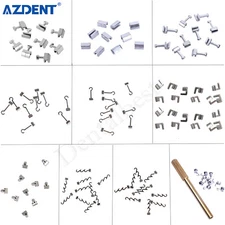 AZDENT Dental Orthodontic Crimpable Hook Stops Type for Arch Wires 10pcs/pack