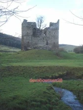 PHOTO  LINGEN THE CASTLE AT HOPTON CASTLE VIEW WESTWARDS FROM THE BEDSTONE LANE.
