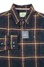 The Normal Brand - Men's Stephen Button Up Shirt - Black Plaid -  Size M Flannel