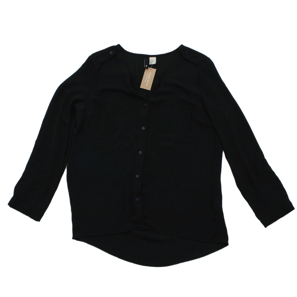 Divided H M Women s T Shirt UK 6 Black 100 Polyester eBay