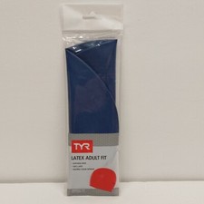 TYR Navy Blue Swim Cap, Adult Size Free Shipping.