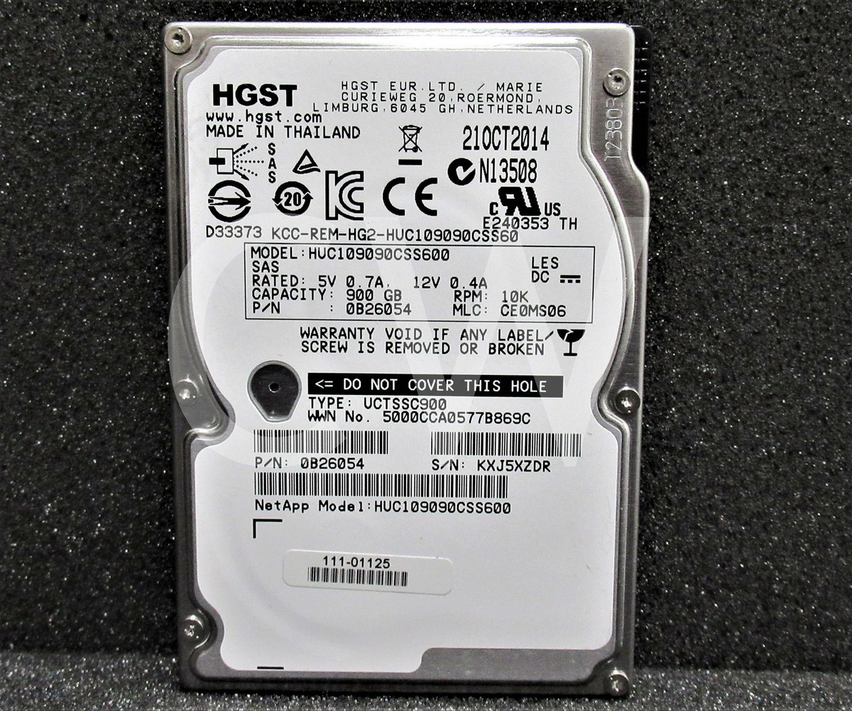 HUC109090CSS600 0B26054 HGST 900GB 10K RPM 6Gb/s 2.5