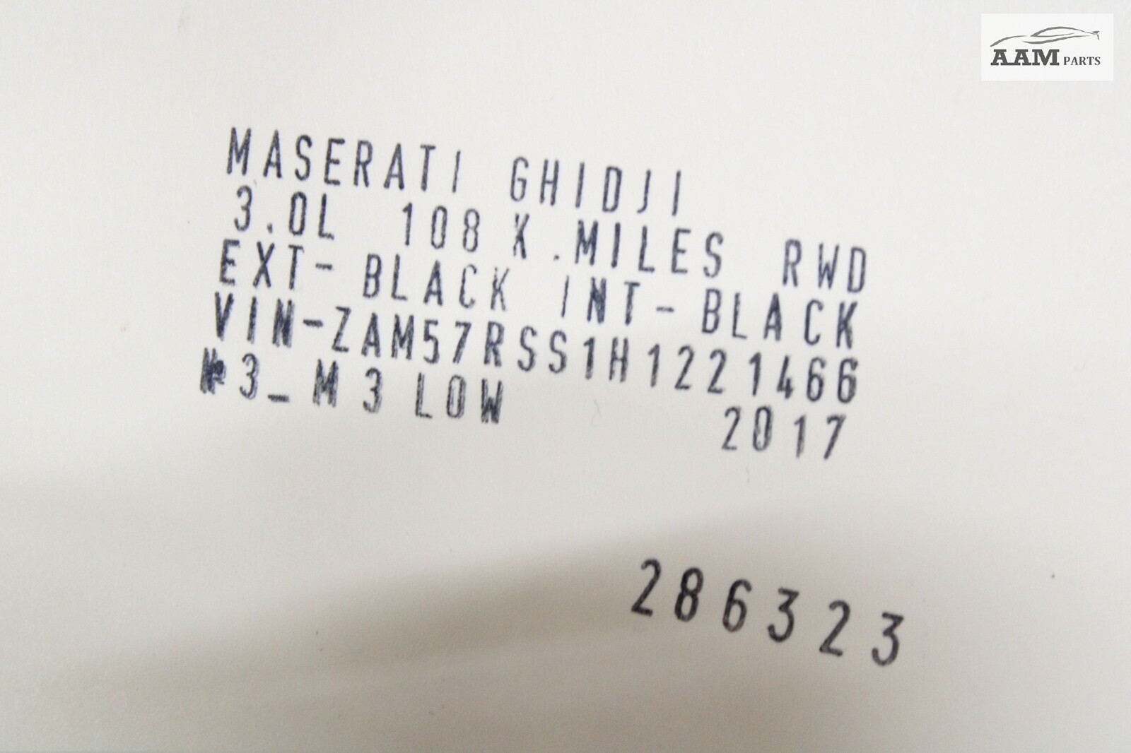 Maserati Ghibli 2014-2019 Rear Interior trim cover