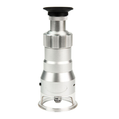 20-100x LED Portable Adjustable Rechargeable Microscope With Measurement Reticle