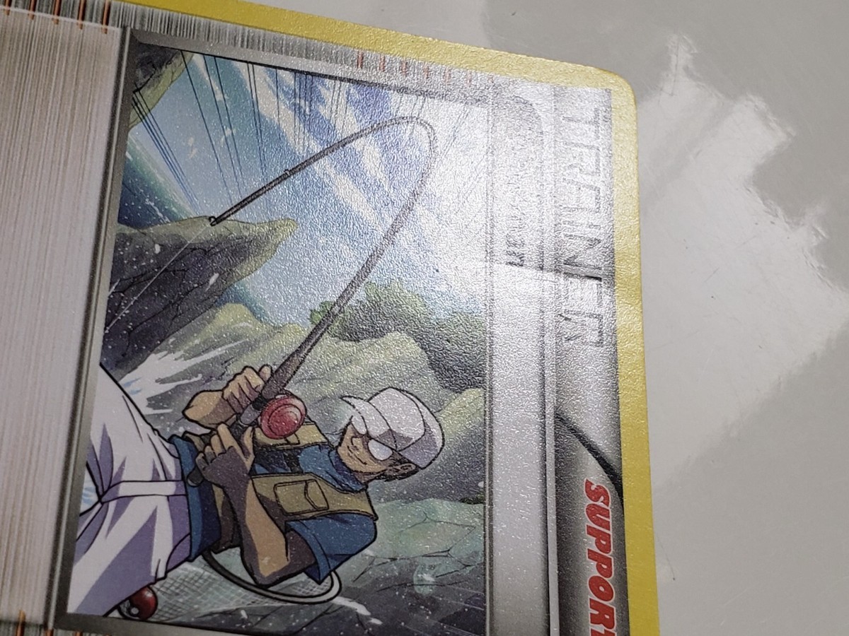 fisherman pokemon card full art SV83/SV94 Hidden Fates Ultra Rare Near Mint Choose 4 basic Energy cards from your discard pile (if there are fewer basic Energy cards than 4 Fisherman FULL ART Hidden Fates