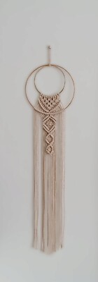 Makramee-Behang ''Dreifaltigkeit''. Romantisch, Vintage, Boho Style