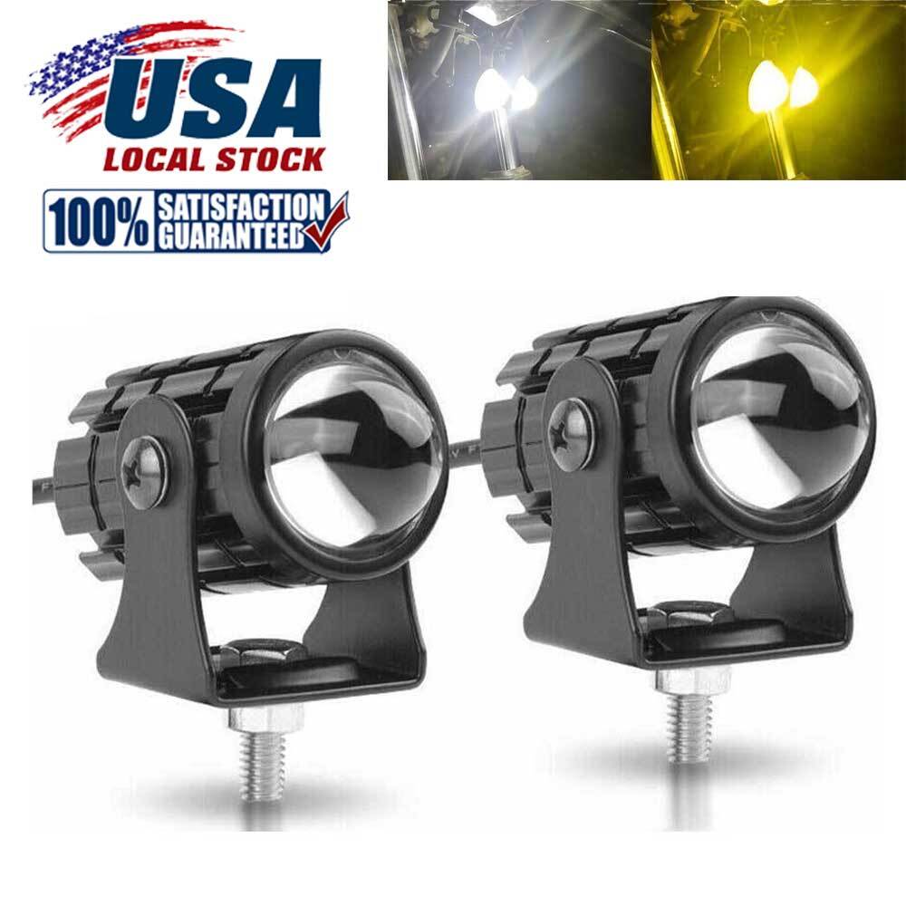 New 1 Pair LED Spot Light Motorcycle Bike Headlight Fog Light Driving Lamp
