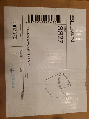 Sloan SS27  A -STG Ceramic China Commercial Lavatory Shroud Plumbing Cover
