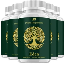 (5 Pack) Eden Capsules – Eden Pills Digestive Support, Gut Wellness