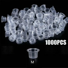 1000PCS Ink Caps Plastic Pigment Cups Tattoo Supplies 13mm NEW