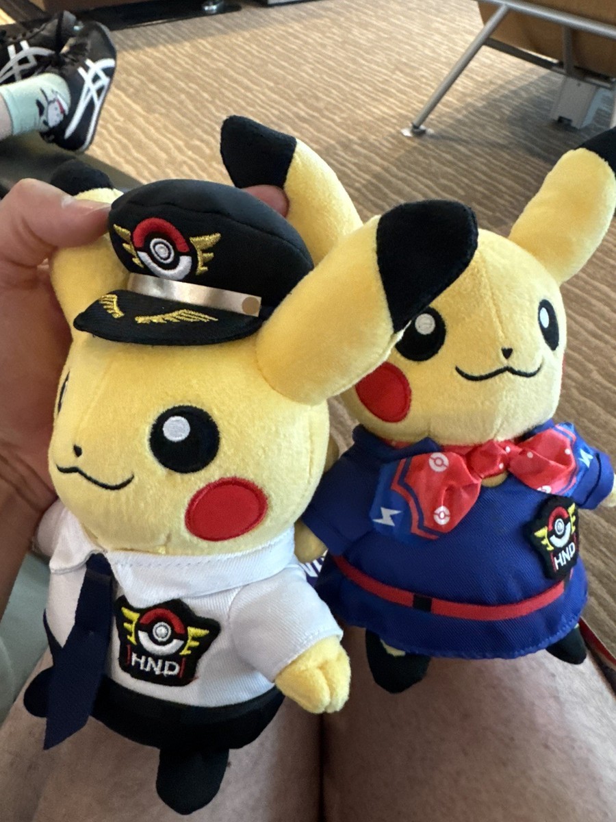 Haneda Airport Pikachu Plush Premium Crew Uniform Ver – Japan HND