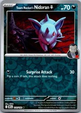 Team Rocket's Nidoran F Reverse Holo Common SV10: Destined Rivals 114/182 NM