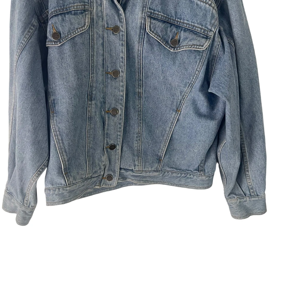Chaqueta de Camionero Robert Comstock Vintage Años 80 Para Hombre Talla Grande Denim Botón Foto 3 de 4