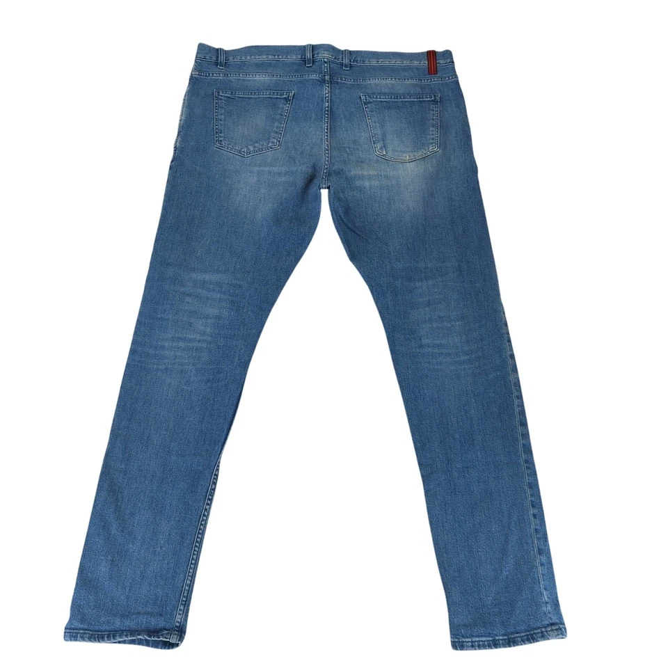 Isaia Napoli Slim Basic Zip Jeans Selvedge DSZ001 Men's Size 42R Cotton Stretch - Image 2 of 4