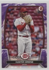 2023 Bowman Purple Pattern 86/199 Hunter Greene #35 go9