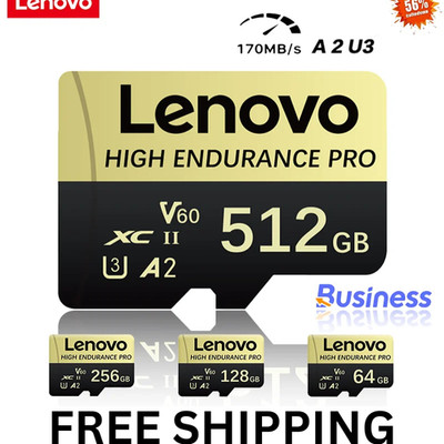 Lenovo Micro SD Card 256GB U3A2 Class 10 4K TF Memory Card SDXC for Phone Camera