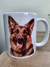 Image of Dog puppy 11 oz ceramic mug, various breeds available.