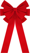 35x18in Extra Large Red Velvet Christmas Bow for Wreath Tree Indoor Outdoor Use