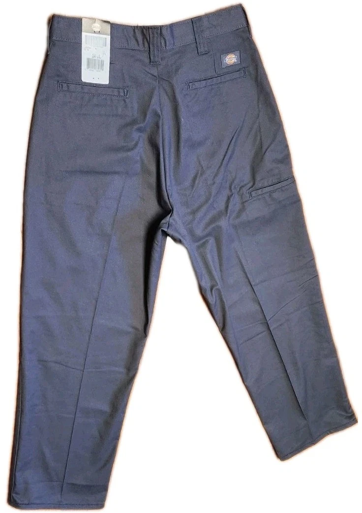 DICKIES Pants Men's 34 UL 34x30 Flex Comfort Khaki Flat Front Dark Gray NEW NWT