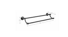 Holbrook 24" Double Towel Bar, Towel Holder, Oil Rubbed Bronze