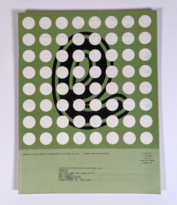 Emigre Magazine Issue 51 — Summer 1999 — With Outer Mailer Cover — VG+