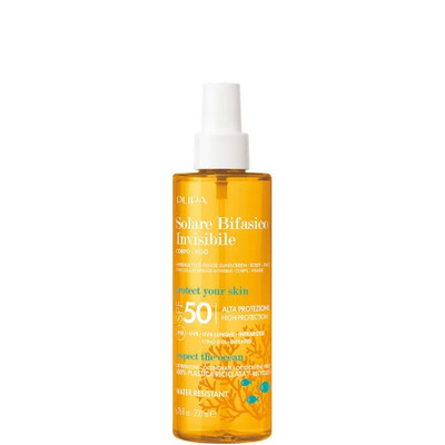 PUPA Solar Biphasische Unsichtbar Gesicht Körper SPF50 200 ML Water Resistant