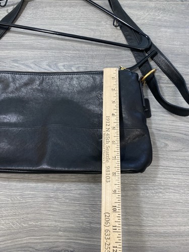 OSGOODE MARLEY Crossbody Zip Geldbörse RFID Block Leder Tasche Schwarz 3 Fächer - Bild 3 von 13