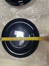 182MM(7.2'') 4PCS FORGIATO XL CAP FULLY BLACK With Chrome "F" Logo (Six corner)