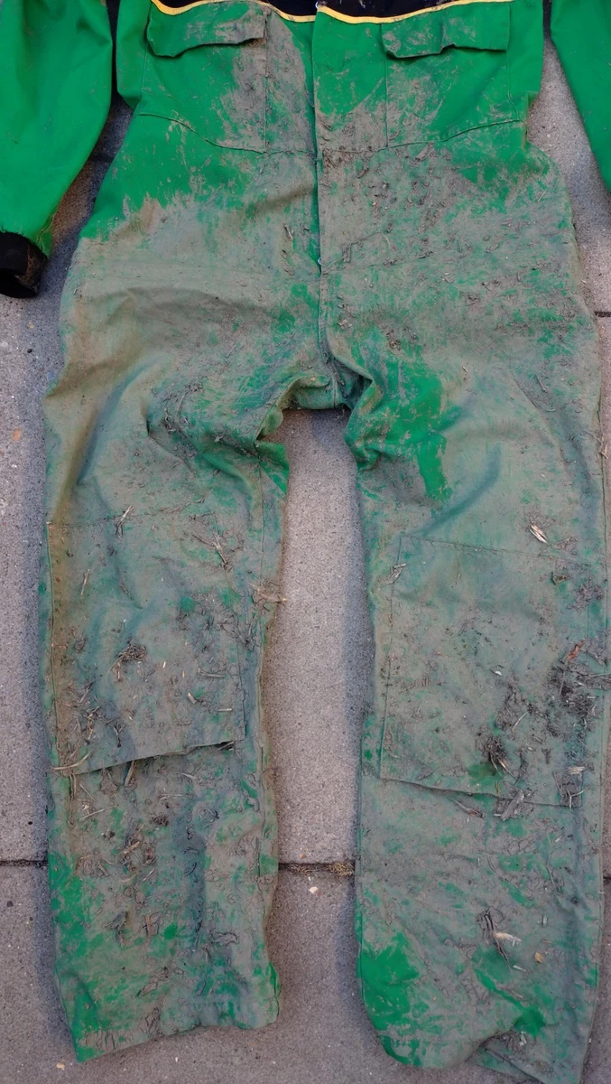 Mono de trabajo agrícola verde y negro John Deere para hombre traje de caldera 42" pecho 31" pierna