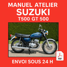 Manuel Atelier Suzuki T500 GT 500 1971 Revue Technique Moto Français RMT CD PDF