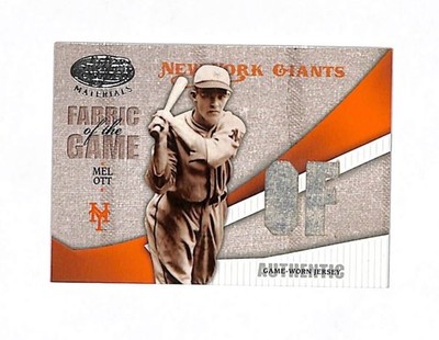 2004 Leaf Certified Mel Ott Fabric Of The Game 2/10 Jersey Relic Card Giants HOF