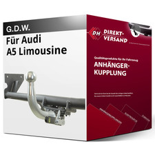 Für Audi A5 Limousine Typ FU2 (G.D.W.) Anhängerkupplung horizontal abnehmbar neu