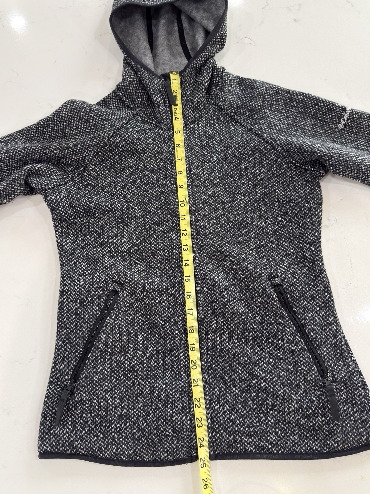 Columbia WOMENS SIZE MEDIUM Chillin Fleece Sweater Jacket Full Zip Hooded Gray image 9