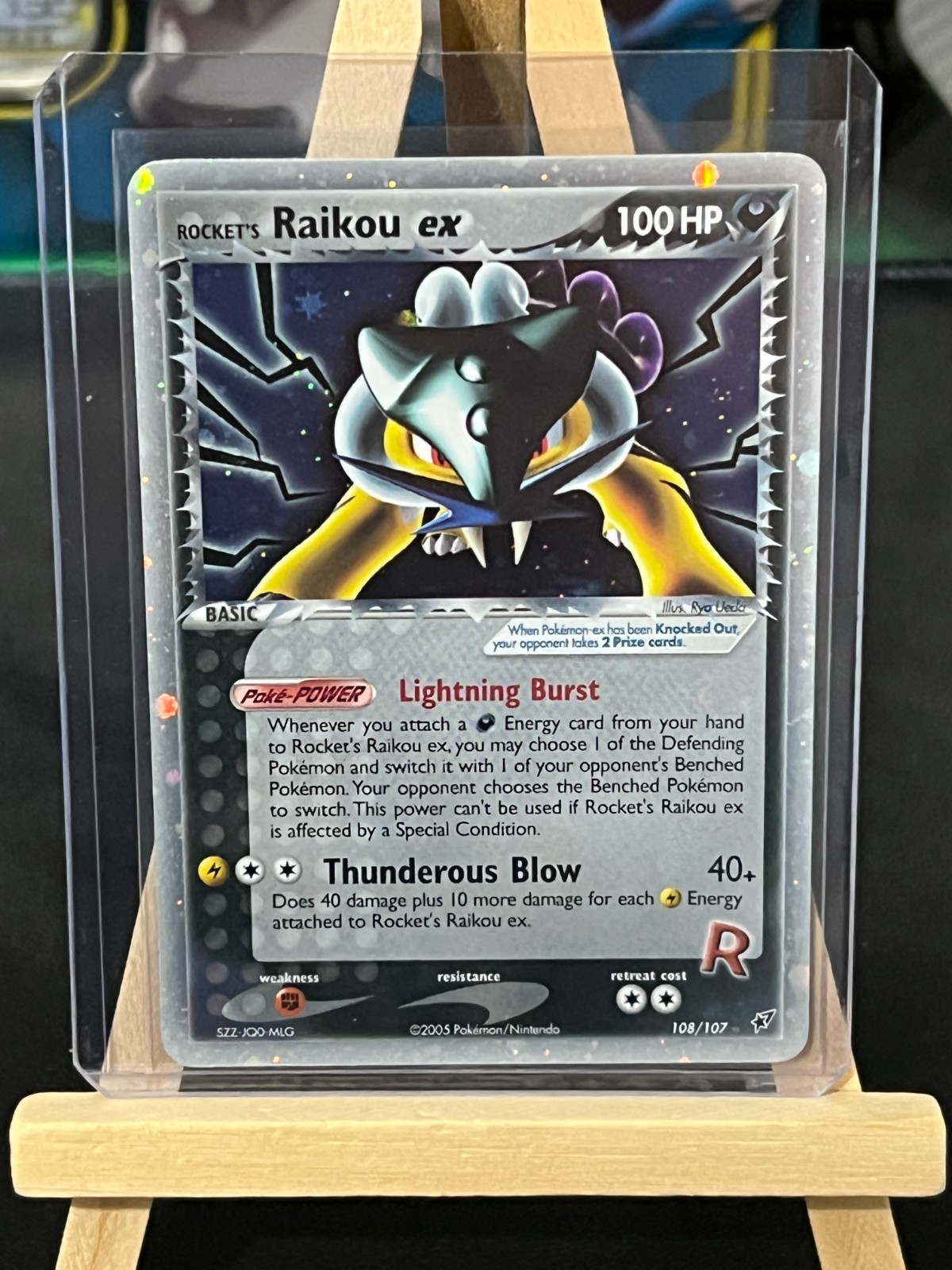 Rocket's Raikou ex 108/107 Pokémon Ex Deoxys -Secret Rare Holo-NM