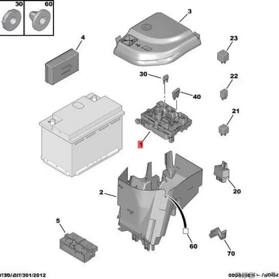 Adecuado para Peugeot Citroen 307 406 caja de fusibles Foto 3 de 4