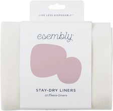 Esembly Cloth Diaper Stay-Dry Fleece Liner, Stay-dry Liner 12pk 