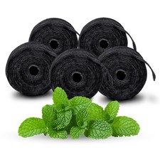 "Activated Charcoal Dental Floss with Xylitol  Mint Flavor - 5 Refills"