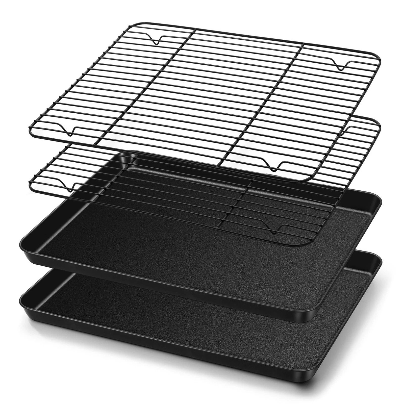 TeamFar Baking Sheet with Rack Set, 16" x 12" x 1" - Black
Opens in a new window or tab