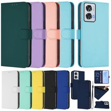 Case For Motorola G17 G67 G06 G56 G86 G57 Power Leather Wallet Folio Phone Cover
