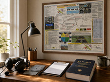 EASA Private Pilot Training Study Guide (Poster, Size 70 x 50 cm) - Laminated