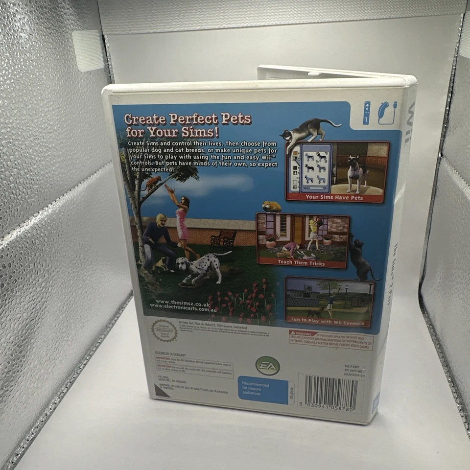 The Sims 2: Pets • Nintendo Wii Game + Manual (2007) PAL AUS • Complete CIB • EA - Image 4 of 4