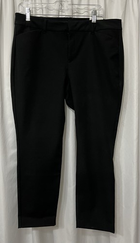 Hi Rise Pixie Never Ride Old Navy Pants Womens 14 Petite Black Flat Front High Rise Pixie Ankle ...