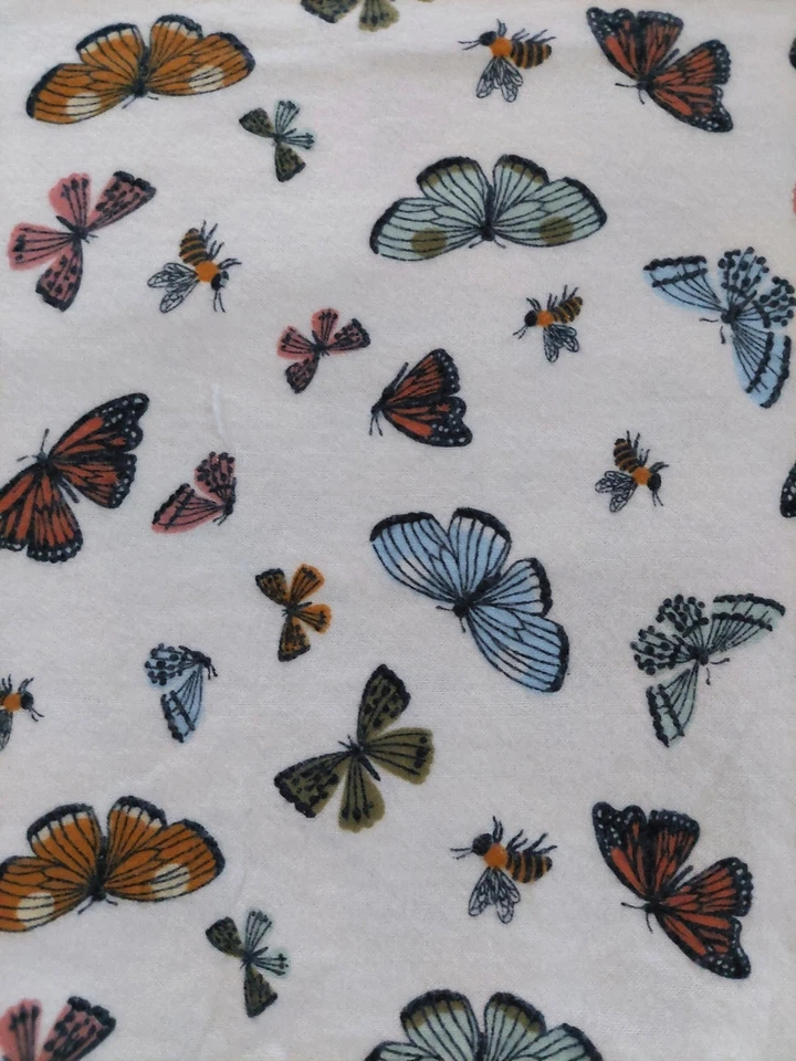 42" x 30" - "Butterflies" Cotton Flannel Fabric - New/Unused - Image 2 of 2
