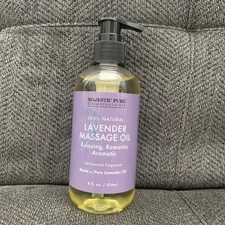 MAJESTIC PURE Lavender Massage Oil - Hydrating, Calming, 8 Fl Oz (Pack of 1) 