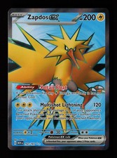 Zapdos ex 192/165 carte pokemon ultra rare 151