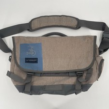 Timbuk2 Stork Diaper Messenger Bag - Woven - Tan  Gray - Slightly Used