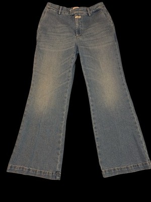 CLOSED Wide-Leg Women's Blue Denim Jeans Medium Wash Cotton 5-Pocket Design