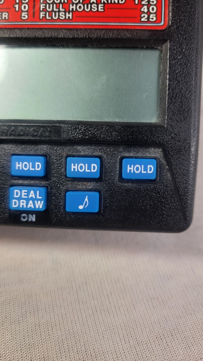 Vintage Radica Pocket Poker Royal Flush 3000 Mo. 1310 Electronic