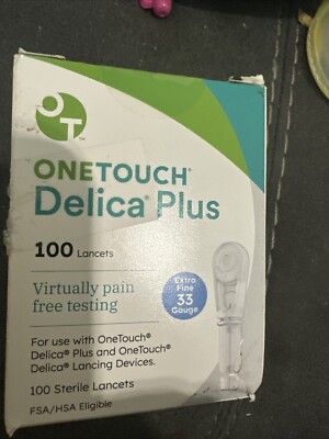 1000 One Touch Ultra Delica Plus Lancets XFine~33 G Exp 26-2027 Wow 10 Boxes 